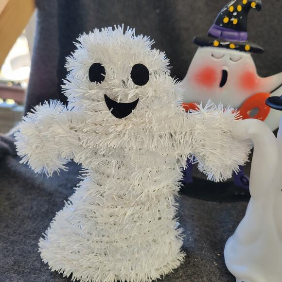 Halloween ghosts Lot 2 Tinsel 2 Metal 1 Plastic Party Decor - Picture 2 of 5